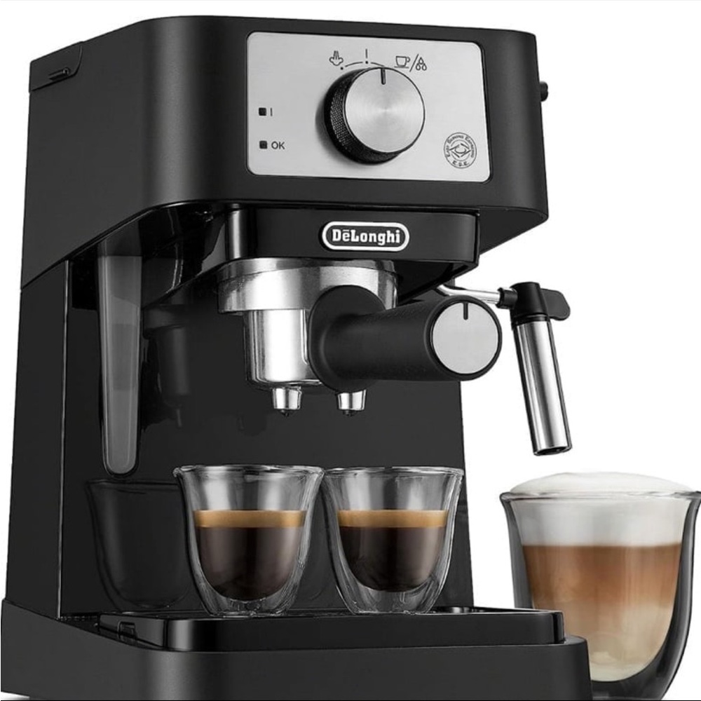 De'Longhi Stilosa Manual Espresso Machine, Black / Stainless